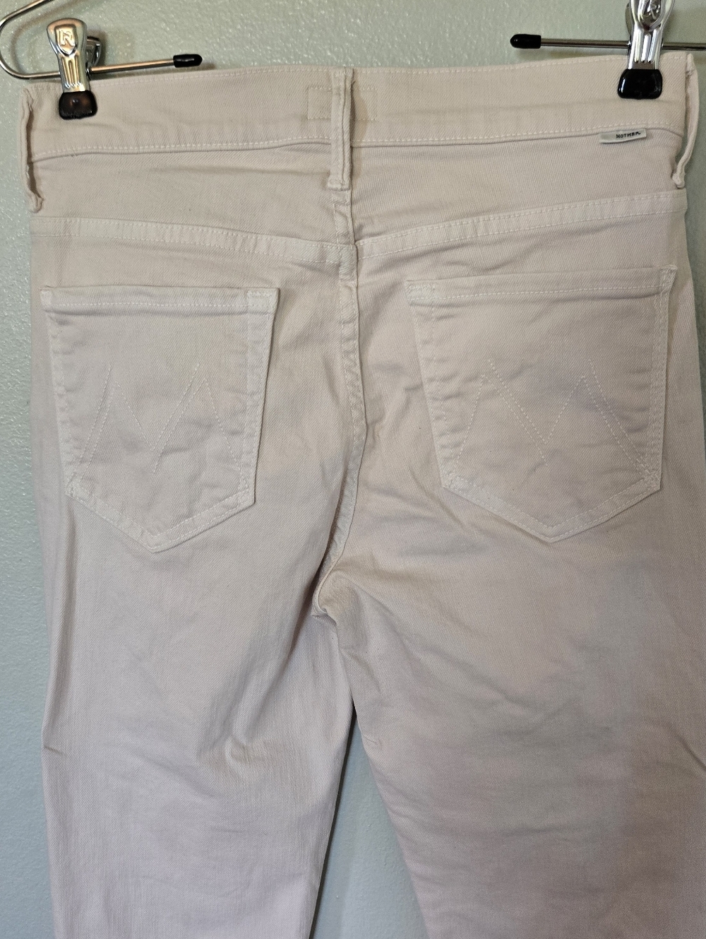 Mother | Off White Straight Leg The Insider Flood Jeans Size 27 - Picture 4 of 12